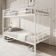preview thumbnail 8 of 7, Space-Saving Twin Over Twin Metal Bunk Bed with Removable Ladder, Safe Guardrails