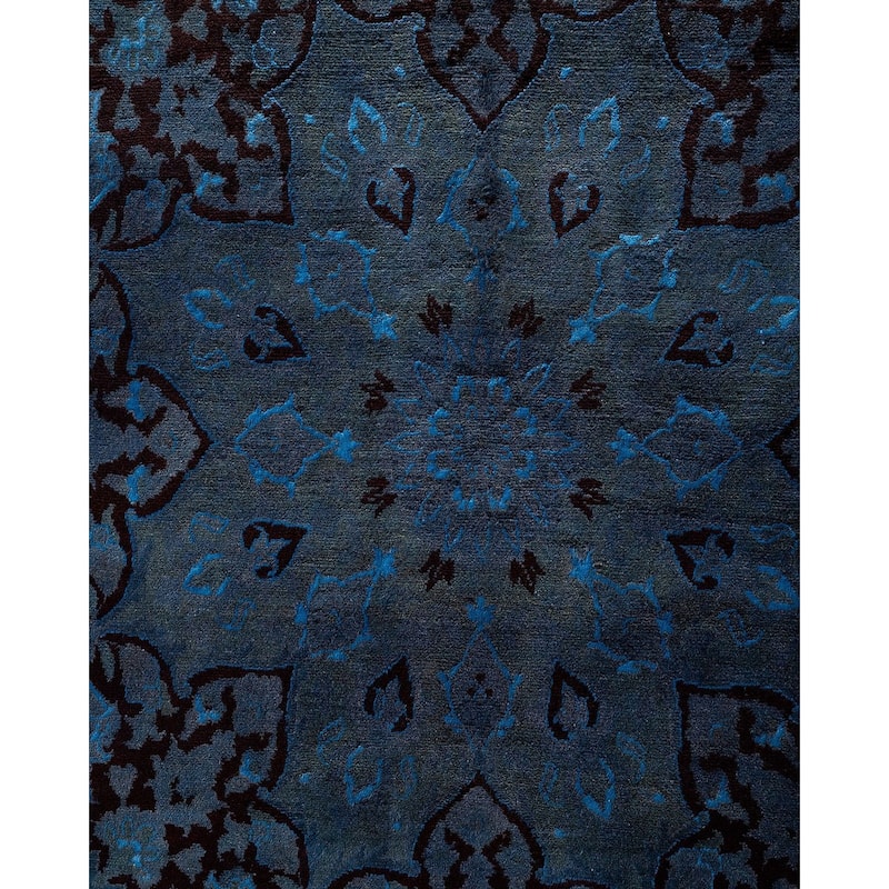 Overdyed, One-of-a-Kind Hand-Knotted Area Rug - Gray - 12' 1" x 17' 10"