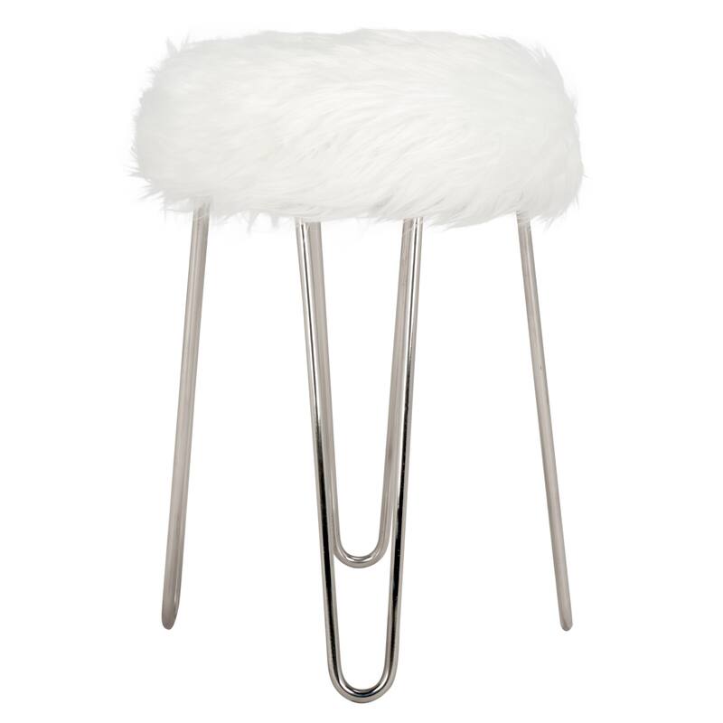 SAFAVIEH Caspian Hairpin Leg Foot Stool - 13"W x 13"D x 19"H