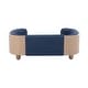 preview thumbnail 24 of 29, Velvet Cushion Chair With Solid Wood legs and Bent Wood Back/Pet Sofa