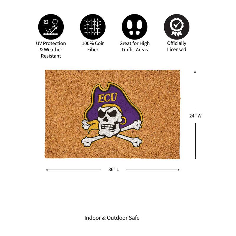 East Carolina University Full Color Indoor/Outdoor Coir Mat