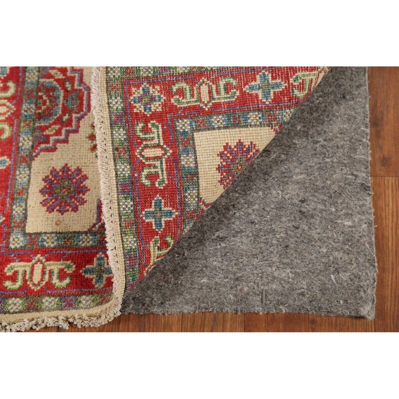 Geometric Kazak Accent Rug Handmade Oriental Wool Carpet - 2'1"x 2'10"