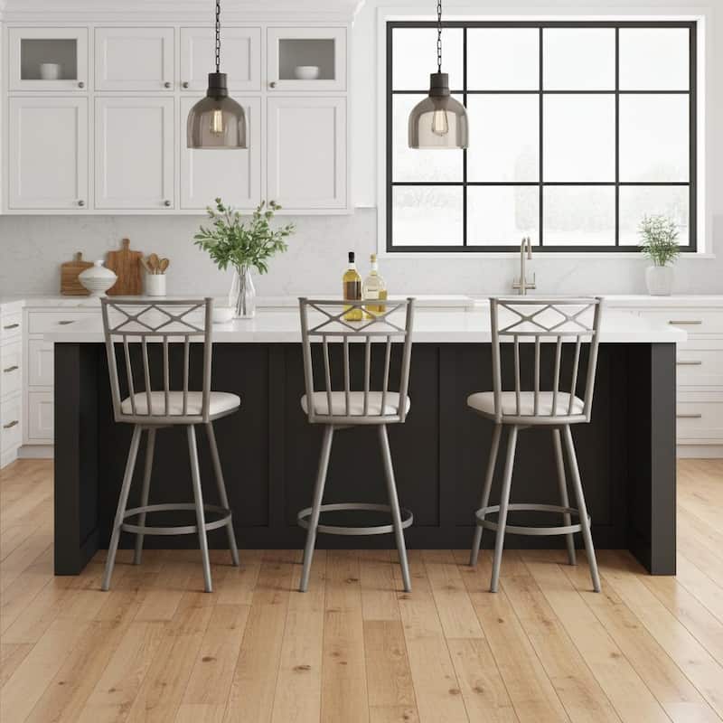 Tempo Furniture Lennix Swivel 26" Counterstool w/ Fully Welded Metal Frame (Commercial Grade) by Furnish Theory (Various Colors)