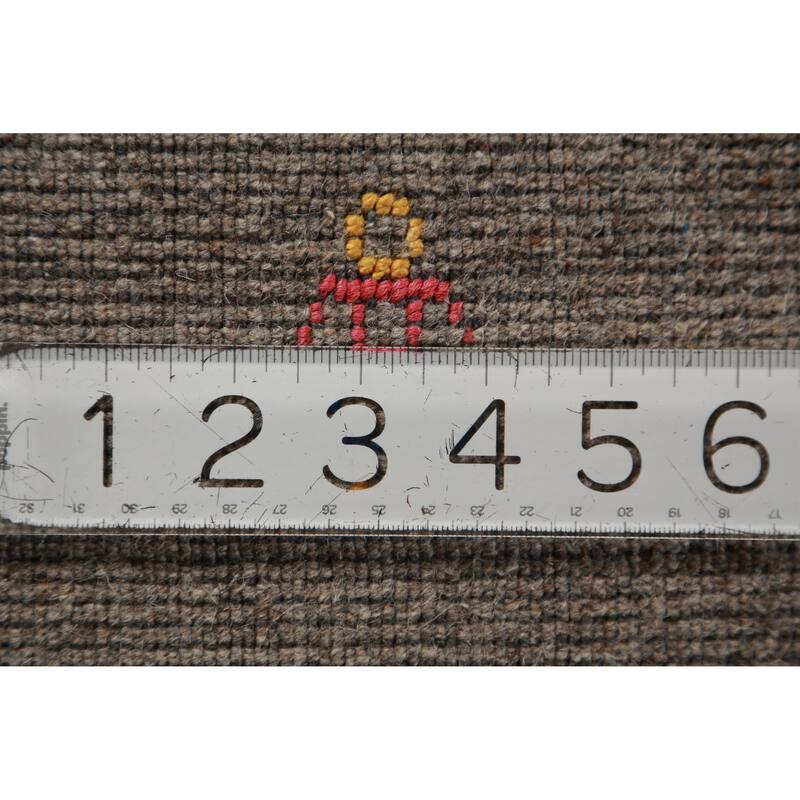 Tribal Gabbeh Indian Area Rug Hand-Knotted Bedroom Wool Carpet - 8'5" x 9'9"