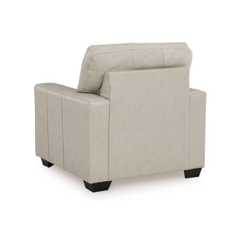 Roundhill Furniture Holmes Leather 2-Piece Living Room Set, Lounge Chair and Ottoman