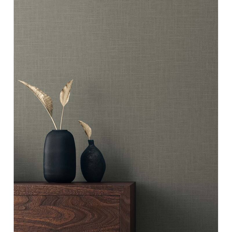 Seabrook Designs Myrna Linen Embossed Vinyl Unpasted Wallpaper