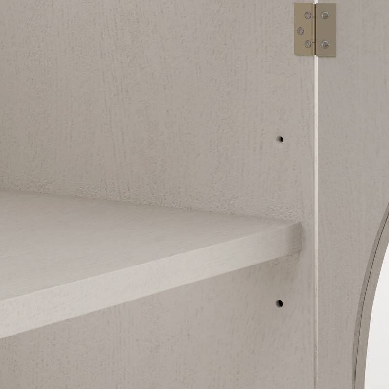 52.17"H Glass Door Display Case Storage Cabinet with Adjustable Shelf and Drawers for Stylish Organization