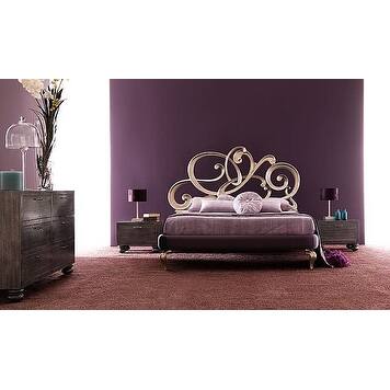 Luxury Design Elegant Italian Carved Swirl Bed King Size Overstock 17020771 King size bed frames usually have an average dimension of 76 x 80. usd