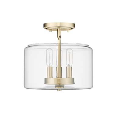 Millennium Lighting Asheville 3 Light Semi-Flush Ceiling Mount Fixture