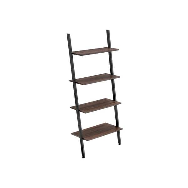 Industrial Ladder Shelf, 4Tier Bookshelf, Storage Rack Shelves, for