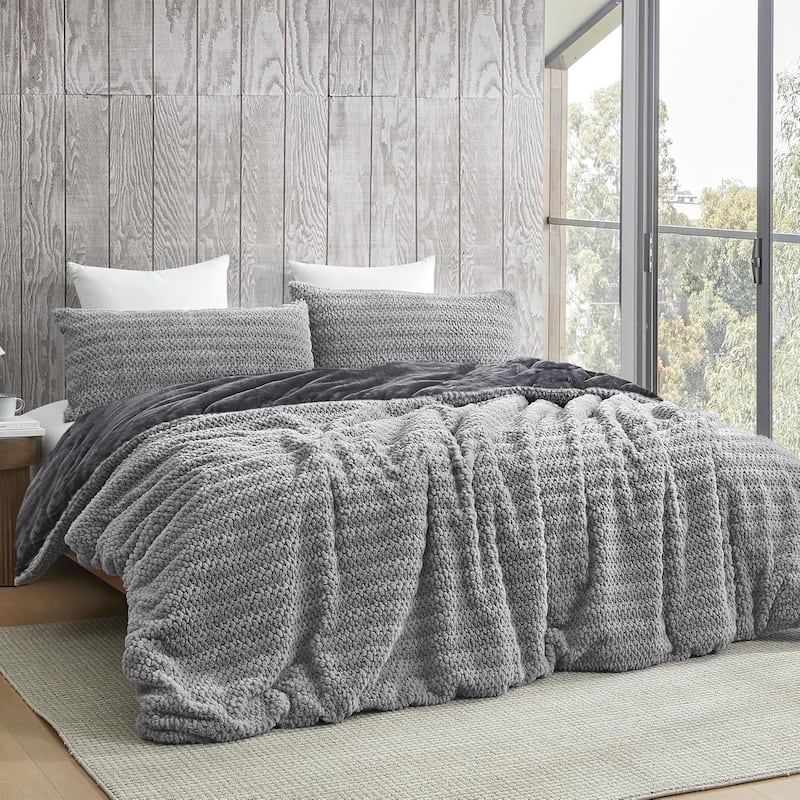 What If Pebbles Were Soft - Coma Inducer® Oversized Comforter Set - Stone Gray