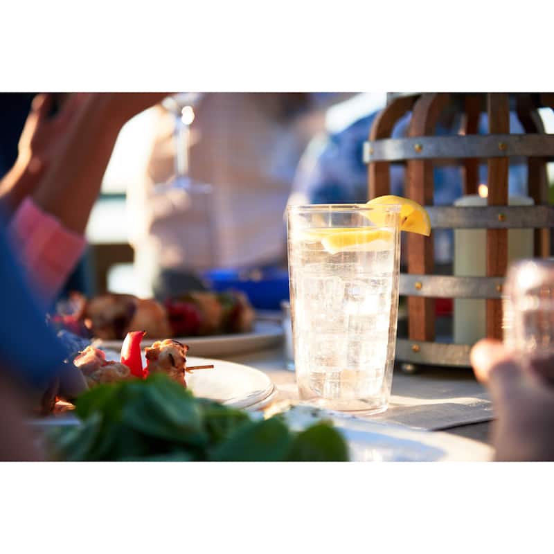 Tervis Clear & Colorful Tabletop Made in USA Double Walled Insulated Travel Tumbler, Clear