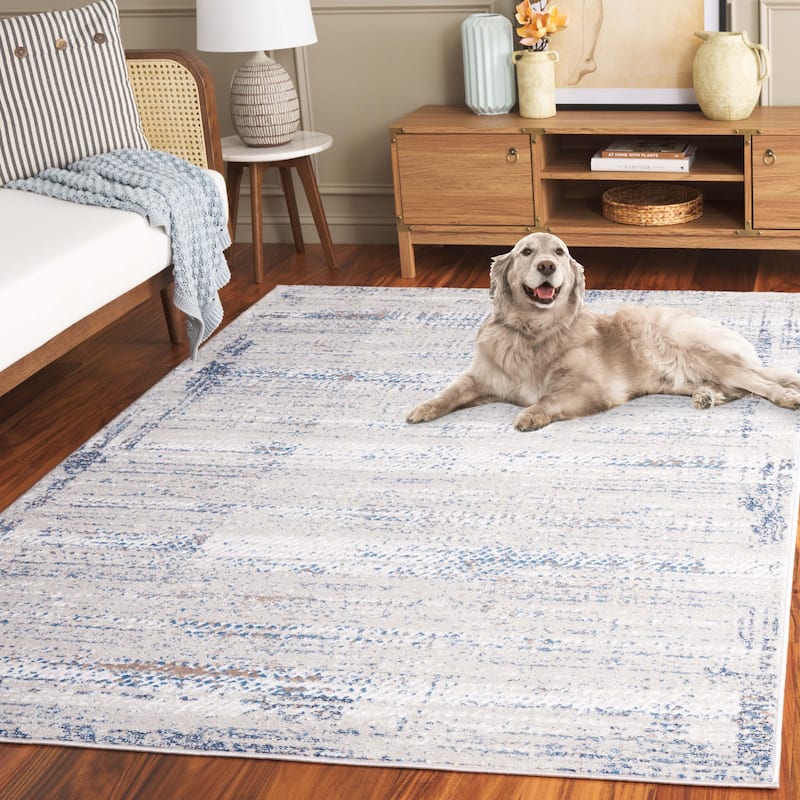 SAFAVIEH Prestige Sylvania Contemporary Rug - 9' x 12' - Ivory/Blue