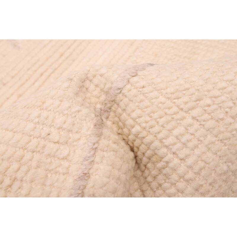 ECARPETGALLERY Hand-knotted Looma Cream Wool Rug - 8'3 x 10'0