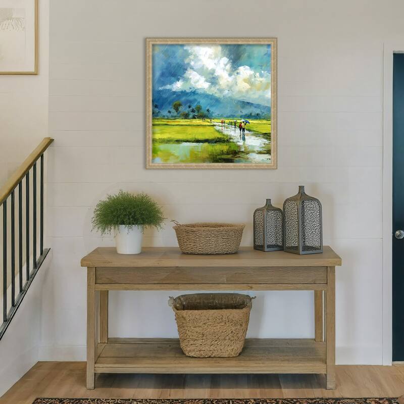 Landscape Painting No. 3 by Tradelink inhouse artist Wood Framed Wall Art Print