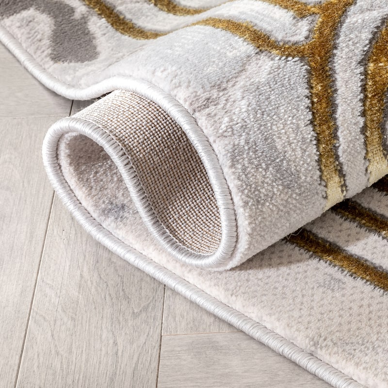 Well Woven Fairmont Huntington Contemporary Marble Border Area Rug - 2' 3" x 7' 3"