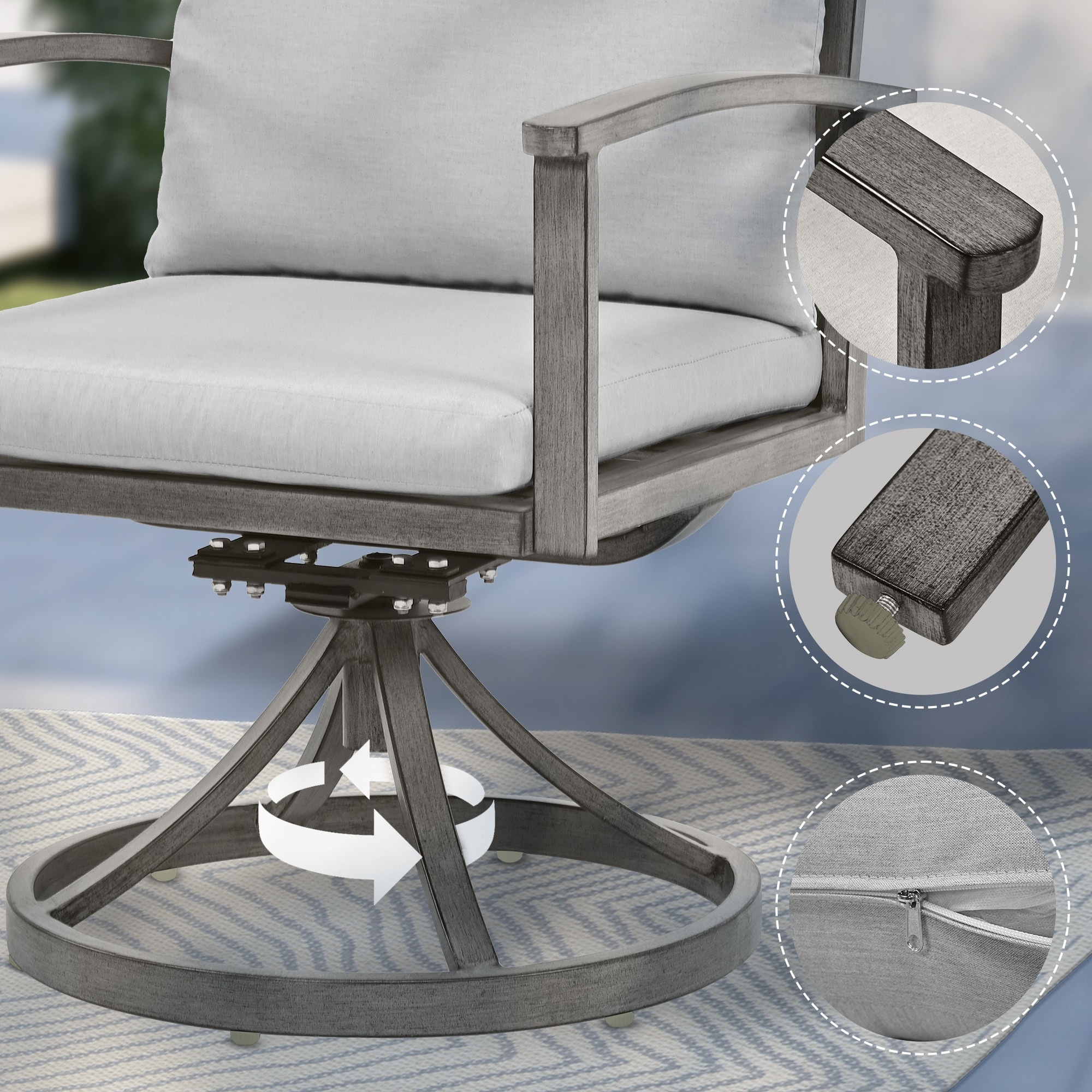 Lounge Chairs Donnalee Bay Swivel Chair Crosley Furniture Otto