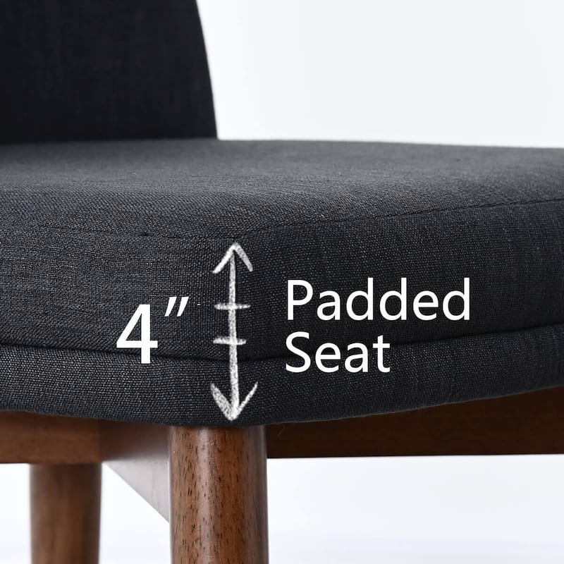 Modern Parsons Dining Chairs with Solid Wood Legs