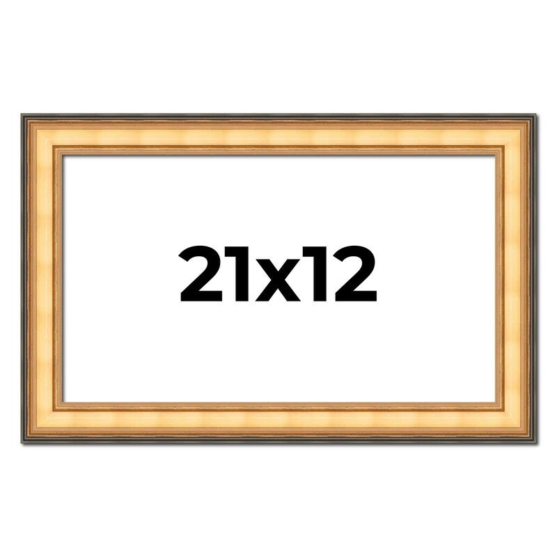 21x12 Frame Gold Plein Aire Solid Wood Picture Frame Width 2 Inches |