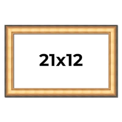 21x12 Frame Gold Plein Aire Solid Wood Picture Frame Width 2 Inches |