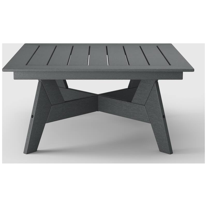 Polytrends Birchwood All Weather HDPE Outdoor Patio 37 Inch Square Conversation Table