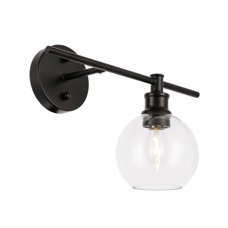 Collins 1-Light Glass Right Wall Sconce - 14.7/9.8