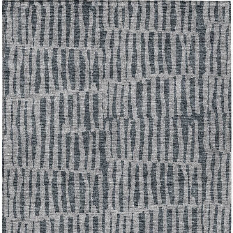 HomeRoots Striped Transitional Rectangle Outdoor Rug