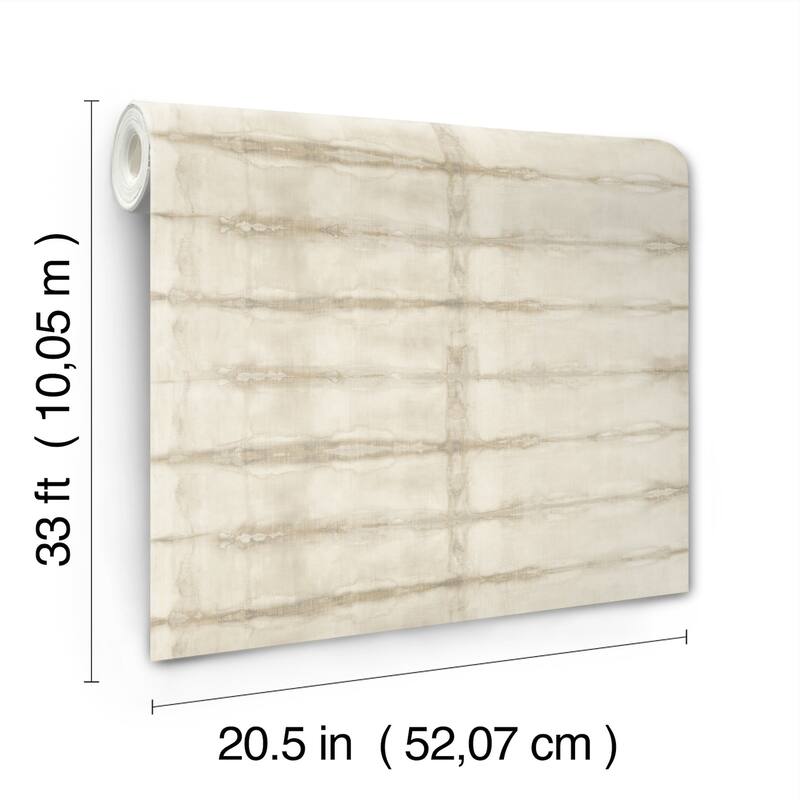 A-Street Prints Modulus Beige Geometric Stripe Wallpaper