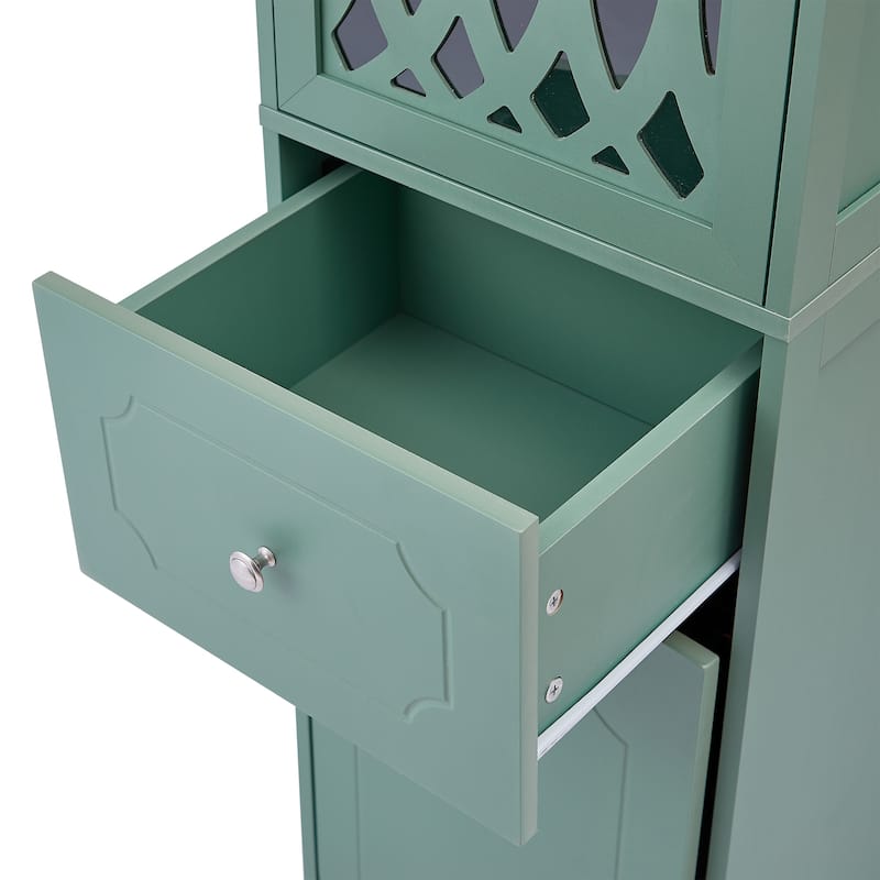 Freestanding Storage Cabinet with Drawer and Doors