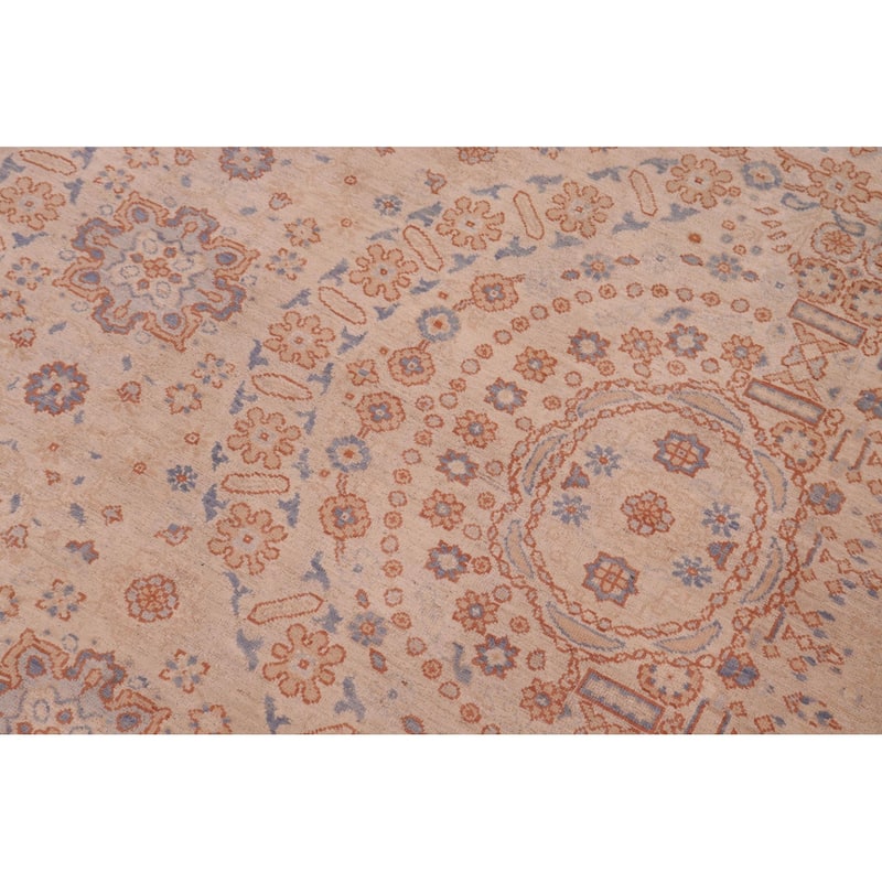 Shabby Chic Ziegler Teofila Ivory/Pink Wool Rug - 8'10'' x 11'8''
