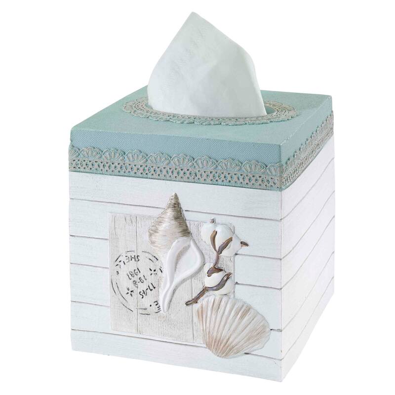 Avanti Linens Farmhouse Shell Tissue Cover - White - Tissue Cover