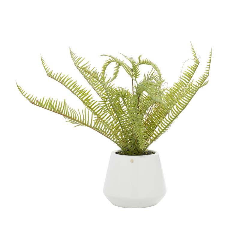 White Ceramic Contemporary Artificial foliage