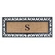 preview thumbnail 155 of 187, Non Slip Coir Low Profile Myla Monogrammed Entry Doormat, 17.7"x47.25" monogrammed s