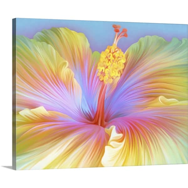 Hibiscus Flower Canvas Wall Art Overstock 16496159