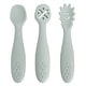 preview thumbnail 2 of 3, Dreambaby Silicone Scoop, Mash & Twist 3-Piece Cutlery Set, Seafoam, 2 Sets