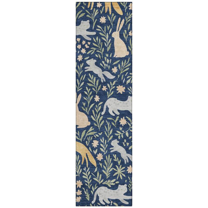 Machine Washable Indoor/ Outdoor Whimsy Foxy Chantille Rug