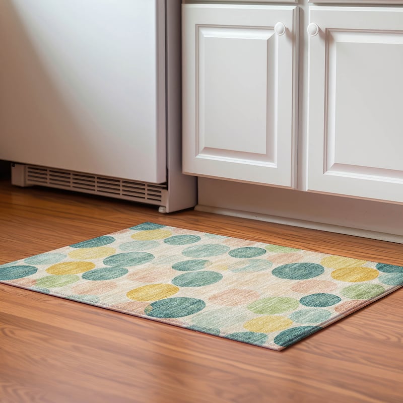 Premium Washable Super Soft Mayfield Rug - Teal - 1'8" x 2'6"