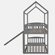 preview thumbnail 6 of 39, Twin Over Twin Bunk Bed with Slide, House Bed with Slide