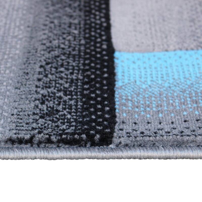 Modern Geometric Style Color Blocked Indoor Area Rug