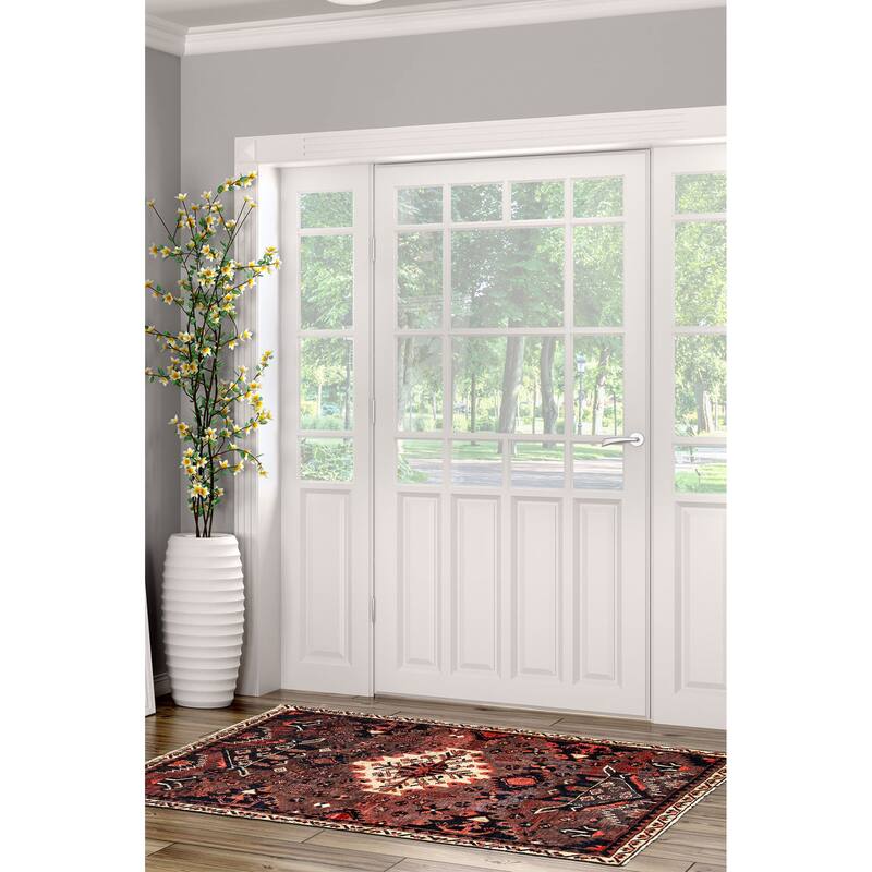 ECARPETGALLERY Hand-knotted Konya Anatolian Dark Brown Wool Rug - 4'6 x 6'0