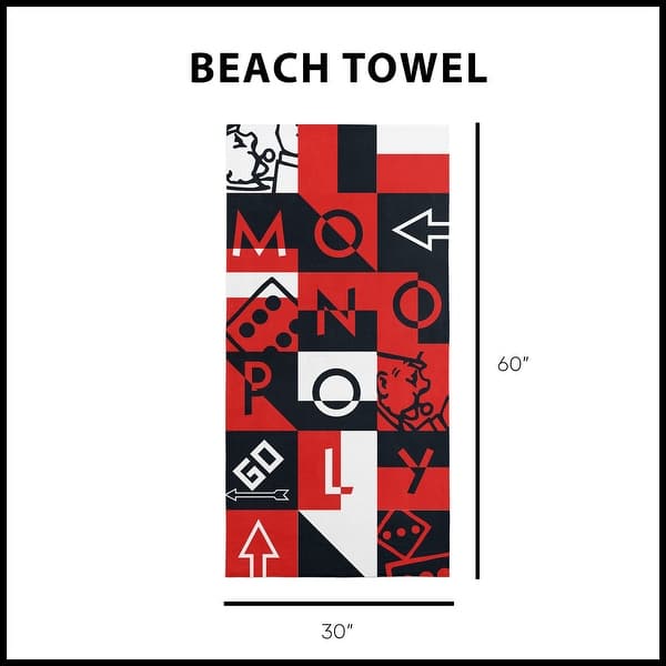 dimension image slide 2 of 7, Hasbro Microfiber Beach Towel