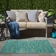 preview thumbnail 181 of 183, Nourison Essentials Solid Contemporary Indoor/ Outdoor Area Rug 3' x 5' - Blue Green