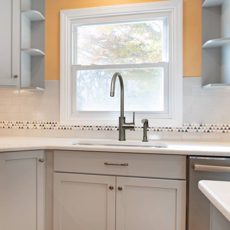 One-Handle Widespread Kitchen Faucet with Side Spray