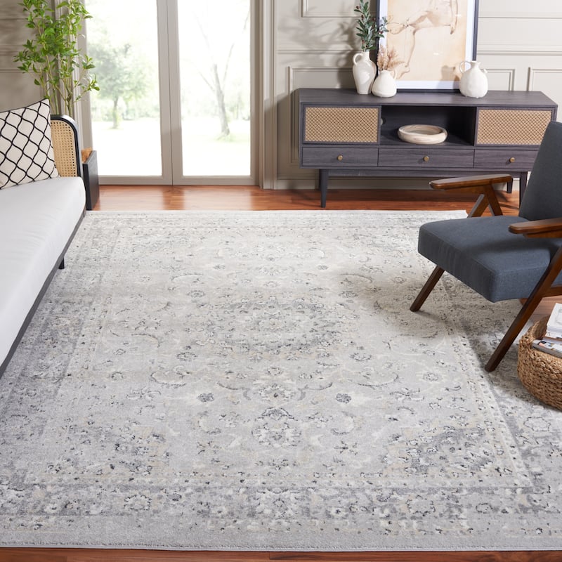 SAFAVIEH Layla Gulen Shabby Chic Farmhouse Rug - 9' x 12' - Ivory/Grey