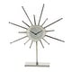 preview thumbnail 1 of 18, Boho Style Cordless Silver Metal and Agate Sculpture Table Clock 18 x 21