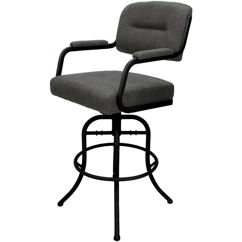 Swivel Tilt Counter 26" or 30" Bar Stool on Metal Frame - M-110 - Counter Height - Northwest Elk - Black