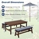 preview thumbnail 3 of 8, Gymax Kids Picnic Table Outdoor Wooden Table & Bench Set w/ Removable