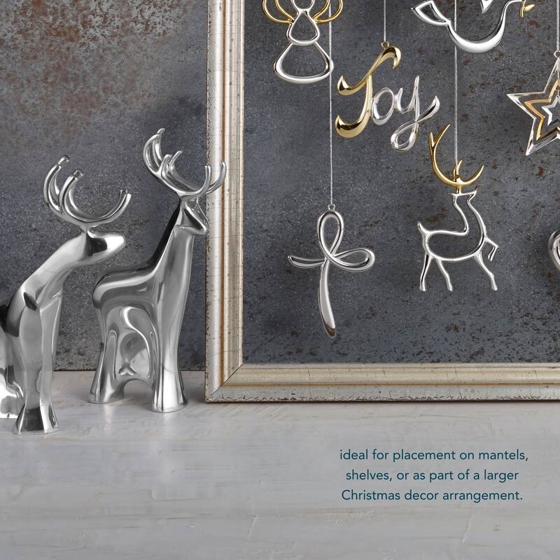 Nambe Miniature Reindeer 9pc Set
