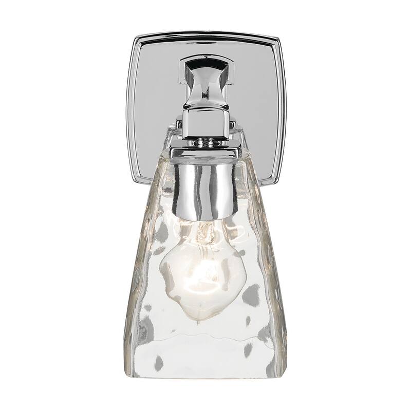 Kichler Lighting Marant 9.5" 1-Light Wall Sconce with Clear Water Glass in Chrome