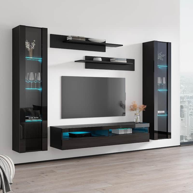Fly AB2 35TV Wall Mounted Floating Modern Entertainment Center